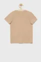 Guess t-shirt bawełniany dziecięcy beżowy