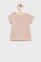 Παιδικό βαμβακερό μπλουζάκι United Colors of Benetton ροζ