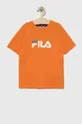 πορτοκαλί Παιδικό βαμβακερό μπλουζάκι Fila Παιδικά