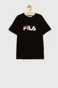 črna Otroška bombažna kratka majica Fila Otroški