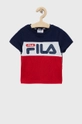 czerwony Fila t-shirt bawełniany dziecięcy Dziecięcy