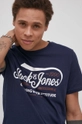 granatowy Premium by Jack&Jones T-shirt bawełniany