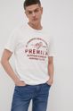 bílá Bavlněné tričko Premium by Jack&Jones Pánský