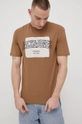 Jack & Jones T-shirt bawełniany brązowy