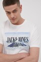 Pamučna majica Jack & Jones bijela 12200159