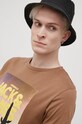 Pamučna majica Jack & Jones smeđa 12200159