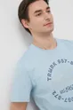 μπλε Tom Tailor - Βαμβακερό μπλουζάκι