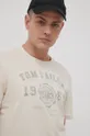 μπεζ Βαμβακερό μπλουζάκι Tom Tailor