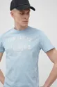 modrá Bavlnené tričko Tom Tailor