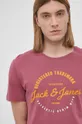 vijolična Bombažen t-shirt Jack & Jones