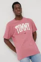 Tommy Jeans T-shirt bawełniany DM0DM12550.PPYY różowy