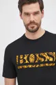czarny Boss T-shirt bawełniany Athleisure 50462262