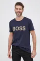mornarsko modra Bombažen t-shirt BOSS