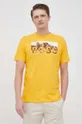 žltá Boss - Bavlnené tričko Boss Casual