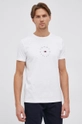 biały Tommy Hilfiger T-shirt bawełniany