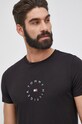 Tommy Hilfiger T-shirt bawełniany czarny MW0MW22129.PPYY