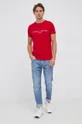 Tommy Hilfiger T-shirt bawełniany czerwony
