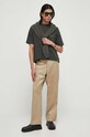 Samsoe Samsoe t-shirt bawełniany Norsbro M20300010 zielony SS25