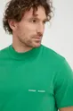 zelena Bombažna kratka majica Samsoe Samsoe