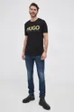Hugo T-shirt bawełniany 50424999 czarny