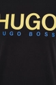 μαύρο Βαμβακερό μπλουζάκι Hugo