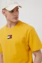 sárga Tommy Jeans pamut póló