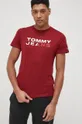 Tommy Jeans T-shirt bawełniany DM0DM12415.PPYY bordowy
