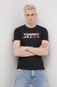 crna Pamučna majica Tommy Jeans Muški