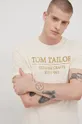 béžová Bavlnené tričko Tom Tailor