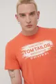 πορτοκαλί Βαμβακερό μπλουζάκι Tom Tailor