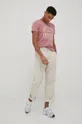 Bavlnené tričko Tom Tailor ružová
