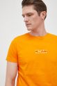 oranžová Bavlnené tričko Tommy Hilfiger Pánsky