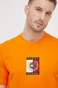 πορτοκαλί Βαμβακερό μπλουζάκι Tommy Hilfiger Icon