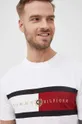 λευκό Βαμβακερό μπλουζάκι Tommy Hilfiger Icon