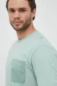 tyrkysová Bavlnené tričko Selected Homme