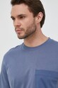 Selected Homme t-shirt bawełniany niebieski 16083398.BeringSea