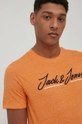 oranžová Tričko Jack & Jones