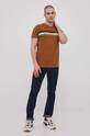Jack & Jones t-shirt bawełniany 12205503.Rubber brązowy SS22