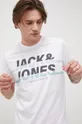 λευκό Jack & Jones - Βαμβακερό μπλουζάκι
