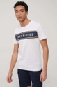 biały Jack & Jones t-shirt bawełniany