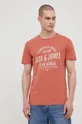 κόκκινο Βαμβακερό μπλουζάκι Premium by Jack&Jones Ανδρικά