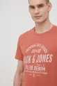 Βαμβακερό μπλουζάκι Premium by Jack&Jones κόκκινο