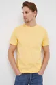 κίτρινο Βαμβακερό μπλουζάκι Guess