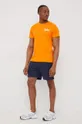 Βαμβακερό μπλουζάκι Tommy Jeans πορτοκαλί