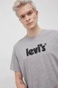 szary Levi's T-shirt bawełniany