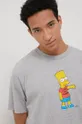 sivá Bavlnené tričko Levi's X Simpson