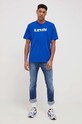 Levi's T-shirt bawełniany 16143.0532 niebieski SS22