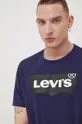 σκούρο μπλε Levi's Βαμβακερό μπλουζάκι
