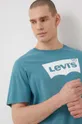 τιρκουάζ Βαμβακερό μπλουζάκι Levi's