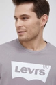 szary Levi's t-shirt bawełniany